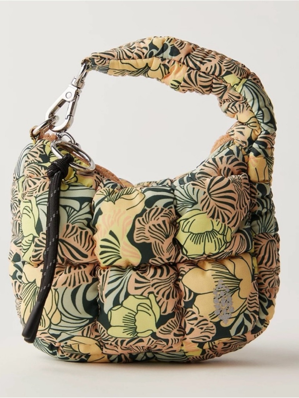 NWT Free People “Dense Floral” Quilted Micro Pouch